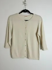 Mc gregor パールホワイト 5部 カーディガン