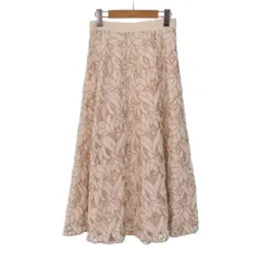 ノエラ Noela カットワークフラワースカート ロング フレア M アイボリー ■SH ■FY