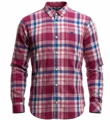 バーバリーブラックレーベル 長袖シャツ サイズ2 美品 チェック柄 ロゴ刺繍