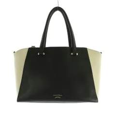 サマンサタバサ Samantha Thavasa トートバッグ レザー バイカラー 黒 オフホワイト /MI ■OS