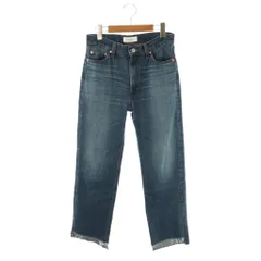 ミラオーウェン Mila Owen 25SS 裾段差テーパードデニムパンツ ジーンズ 0 インディゴブルー /DO ■OS