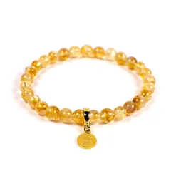 【新品】 [ARUAURA] 開運 シトリン 黄水晶 天然石 パワーストーン ブレスレット 6mm数珠 お守り 金運 財運 成功運 商売繁盛 富 希望 癒し 浄化 ヒーリング マインドフルネス ギフト プレゼント アクセサリー レディース メンズ 男女兼用 ハ