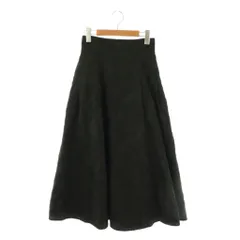 ジャスグリッティー JUSGLITTY 23SS フラワージャガード フレアロングスカート 0 ブラック /ES ■OS