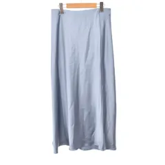 ザラ ZARA サテン タイトスカート ロング Ｍ 水色 ライトブルー ■FY