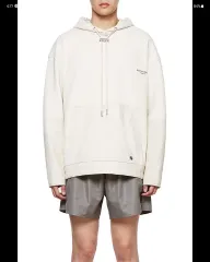 ウーヨンミ 21ss カラーブロック フーディー アイボリー 50