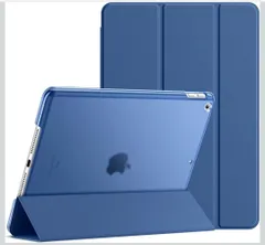 ★JETech iPad 9/8/7 ケース (10.2インチ 2021/2020/2019モデル 第9/8/7世代用) ケース 三つ折りスタンド 耐衝撃カバー オートウェイクアップ/スリープ機能 (紺)