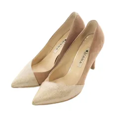 ダイアナ DIANA パンプス 22cm ピンクベージュ 切替 ポインテッドトゥ ハイヒール /RI ■OS