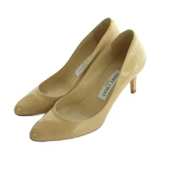 ジミーチュウ JIMMY CHOO パンプス アーモンドトゥ エナメル パテントレザー 36 23.0cm ベージュ 247VEGA /MI ■OS