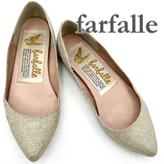 farfalle フラットシューズ ラメ ゴールド 136T