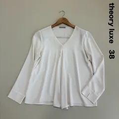 theory luxe セオリーリュクス☆HEAVY.PEARL/JESSIA とろみVネックプルオーバー 38 お袖スリット