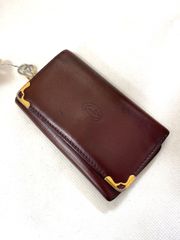 カルティエ Cartier キーケース ボルドー メンズ ゴールド金具 ts020601