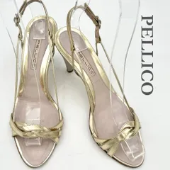 PELLICO サンダル バックストラップ ゴールド 764T