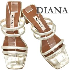 DIANA ダイアナ クロスグリッターミュール シルバー サンダル - メルカリ