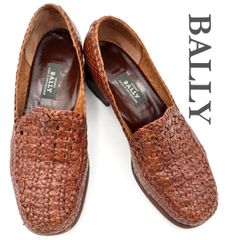 BALLY バリー ロゴ金具 レザー ローファー ダークブラウン 24.5cm