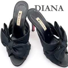 DIANA サンダル サテン リボン ブラック 1341A
