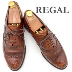 REGAL ドレスシューズ 本革 ウイングチップ ブラウン 1434A