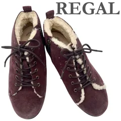 REGAL ショートブーツ スエード レースアップ ブラック 1545A