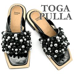 TOGA PULLA サンダル ビジュー ブラック 36 - メルカリ