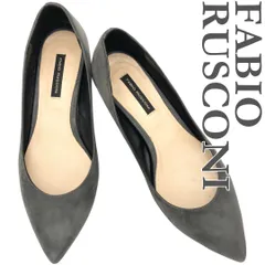 FABIO RUSCONI パンプス スエード ポインテッドトゥ グレー 2275A
