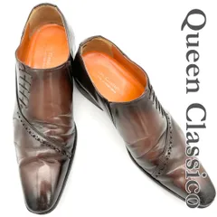 Queen Classico ドレスシューズ 本革 サイドレース ブラウン 2318Tのサムネイル