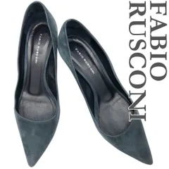 FABIO RUSCONI パンプス スエード ポインテッドトゥ グレー 2321A