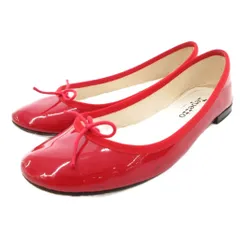 レペット Repetto Cendrillon Ballerinas バレエシューズ リボン エナメル 赤 レッド /AE