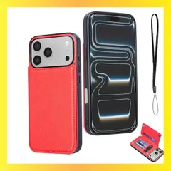 ★送料無料★Size:7-APPLE iPhone 17 Pro Max_Color:レッド Cafma 対応 IPhone 17 PRO MAX ケース 背面 カードケース アイフォン 17 Pro MAX 携帯 カバー 薄い 手帳型 ケース iphone1