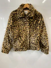 ピ499⚫︎GYDA⚫︎ジェイダ⚫︎アウター⚫︎フルジップ⚫︎フェイクファー⚫︎ジャケット⚫︎size F⚫︎黒×茶⚫︎豹柄