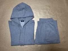 （2点 まとめ売り）ムシンサスタンダード フーディー スウェット ジップアップ L+ ONE タック スウェット パンツ L