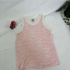 ✅PETIT BATEAU オレンジストライプ　キッズタンクトップ