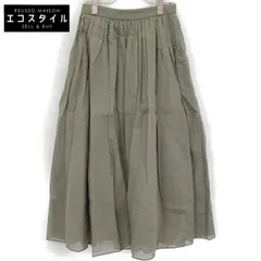 MACKINTOSH LONDON マッキントッシュロンドン ｶｰｷ ｺｯﾄﾝ ｼｱｰ ﾛﾝｸﾞｽｶｰﾄ 36