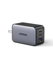 UGREEN Nexode 65W 急速 充電器 Type-C 3ポート【USB-C *2とUSB-A*1】PD3.0 PPS GaNII 折り畳み式 iphone17/16/15/MacBook/iPad/Galaxy/Android/PC/45w/30we