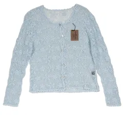 【極美品】BIBA RENAISSANCE 花柄クロシェ編み コットンカーディガン