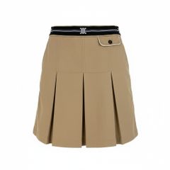 Ib10 Vintage CELINE Beige Pleated Skort Culotte Macadam Detail Size 34 Womenk02i