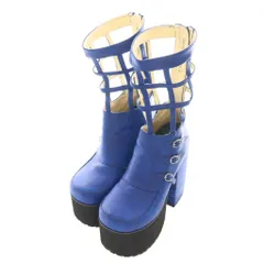 ヨースケ YOSUKE 厚底ブーツ ミドル 22.5㎝ 青 ブルー 2601061 /SS ■OS