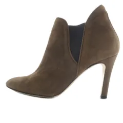 ファビオルスコーニ FABIO RUSCONI サイドゴア スエード ブーティ ショートブーツ 36 茶色