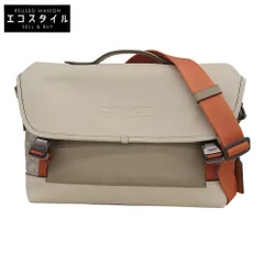 COACH コーチ 美品 シグネチャー ジャカード リーグ バイク バッグ 2way ショルダーバッグ メンズ ベージュ C3794