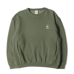 CALEE キャリー スウェット サイズ:S 22AW 裏地フリース ボンバーヒート ストレッチ スウェットシャツ Bomber heat trade mark logo wappen crew neck sweat ダークグリーン【メンズ】のサムネイル