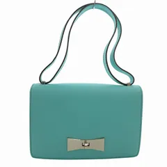 ケイトスペード KATE SPADE ワンショルダーバッグ 肩掛け ゴールドカラー金具 リボンモチーフ ライトグリーン /FF