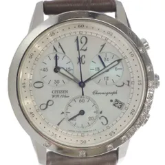 シチズン CITIZEN 腕時計 クロノグラフ 茶色 ブラウン シルバー色 XC F500-T005152
