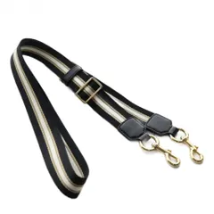 マークジェイコブス MARC JACOBS ストライプショルダーストラップ 黒 ブラック ベージュ /AQ ■OS