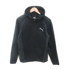 プーマ PUMA ジャケット パーカー ドット 長袖 XS 黒 ブラック 白 ホワイト /MS