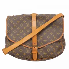 【6bb2179】ルイヴィトン ショルダーバッグ モノグラム ソミュール35 M42254 ブラウン【中古】レディース