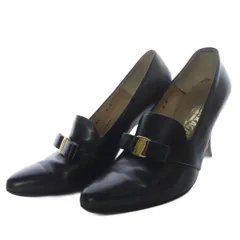 サルヴァトーレフェラガモ Salvatore Ferragamo パンプス ヴァラ リボン ハイヒール レザー 6C ブラック /YO27