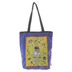 レスポートサック ナイロン 総柄 プリント トートバッグ ハンドバッグ オレンジ 青