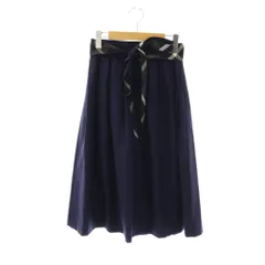 ブルーレーベルクレストブリッジ BLUE LABEL CRESTBRIDGE スカート フレア ロング 38 ネイビー /HK ■OS
