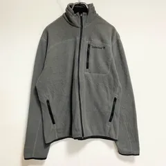 古着 used　ティンバーランド　長袖フルジップフリースジャケット　グレー　90s　ワンポイント刺ロゴ　Mサイズ【値引き交渉OK！】