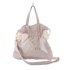 メゾンドフルール Maison de FLEUR ダブルリボン2wayトートバッグ ショルダーバッグ ピンク /YO36 ■SH