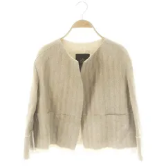 ドゥロワー Drawer ノーカラージャケット ショート 総裏地 36 グレージュ /DO ■OS