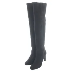 セブントゥエルブサーティ VII XII XXX ストーム付きスエードニーハイブーツ 23cm 黒 ブラック 102501 /SS ■OS